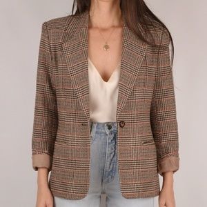 Vintage plaid blazer